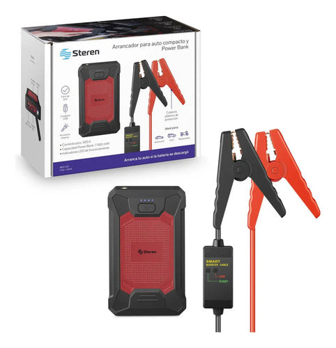 Arrancador De Auto Steren Mov-123 Power Bank Y Linterna