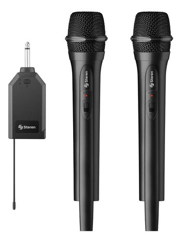 Sistema De 2 Micrófonos Inalámbricos Vhf | Mic-288 Negro