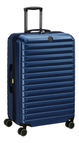 Juego 2 Maletas Delsey Paris Rígidas Verde O Azul Exhibición Azul Rayas