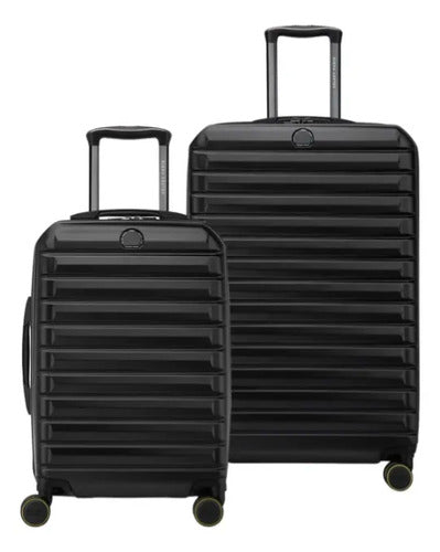 Set 2 Maletas Delsey Paris Luggage Azul / Verde / Negro Negro Rayas