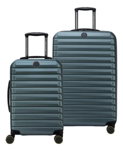 Set 2 Maletas Delsey Paris Luggage Azul / Verde / Negro Verde Rayas