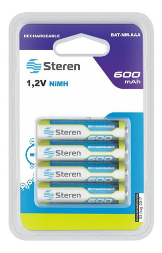 Paquete De 4 Pilas Recargables Aaa Nimh 600 Mah