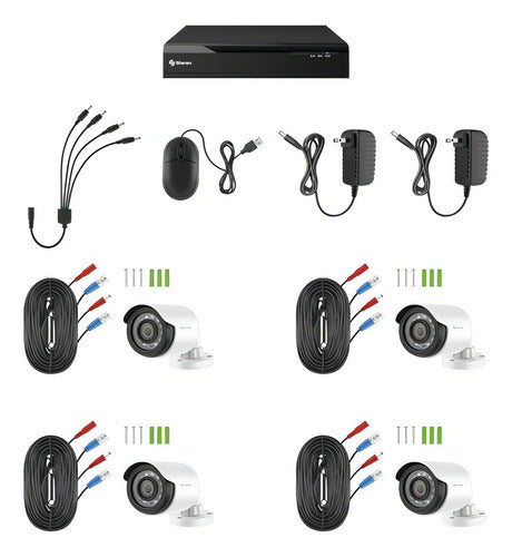 Kit Vigilancia Steren Cctv-848/hdd 8 Canales 4 Cámaras 1tb