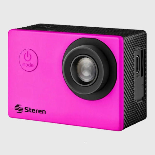 Cámara Deportiva Para Niños Steren Cam-kids Hd Fotos Y Video Rosa Chicle
