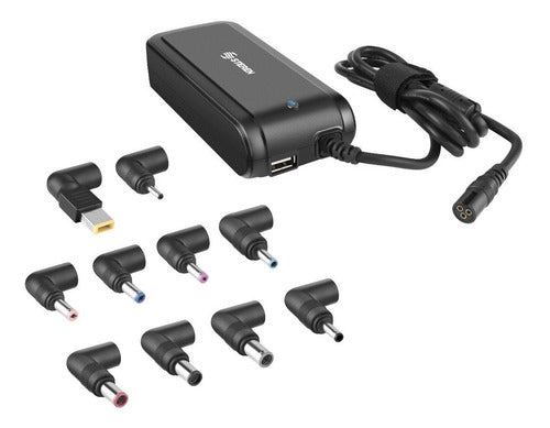 Cargador Universal Laptop Steren Com-136 Slim 90w 10 Puntas Negro