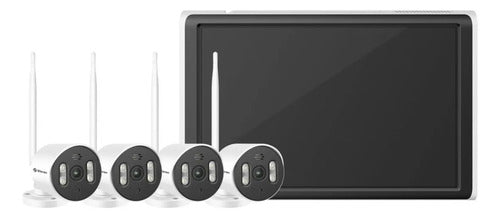 Sistema Seguridad Steren 8 Ch + 4 Cámaras Wi-fi Sin Cables Negro