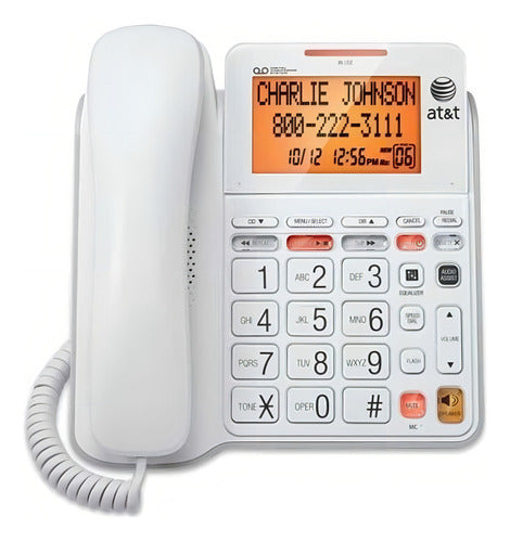 Teléfono At&t Cl4940 Fijo - Color Blanco - Bueno (Reacondicionado)