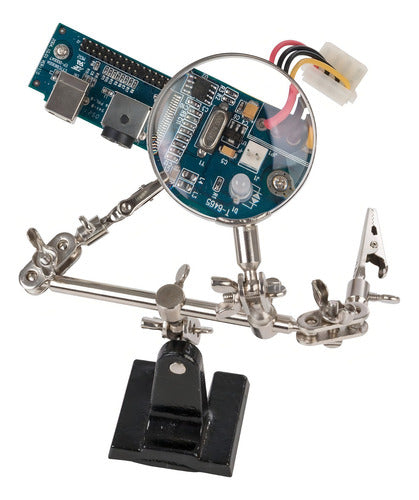 Mini Atril Con Lupa Soldar Circuitos Impresos Steren Her-700
