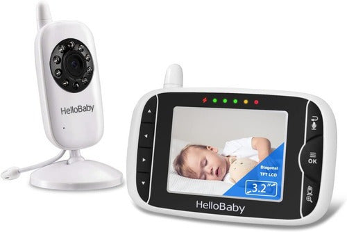 Monitor De Bebé Hello Baby Hb32 Inalámbrico Con Cámara Y Pan