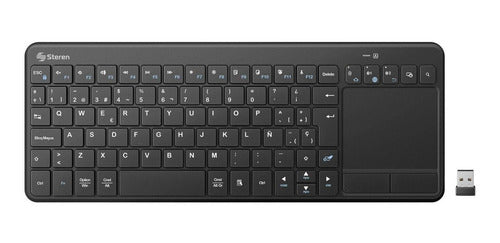 Mini Teclado Bluetooth* /rf Con Touchpad Multiequipo Com-685 Negro Español Latinoamérica