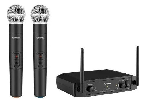 Micrófonos Steren Wr-8000 Uhf 2 Canales