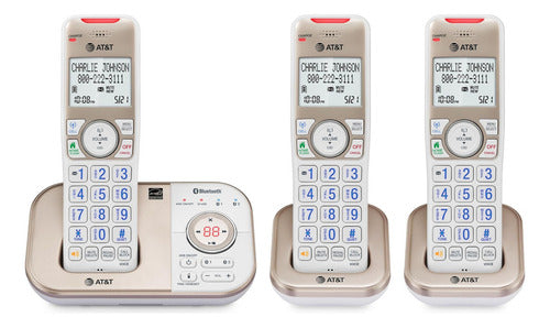 At&t 3-handset Dect 6.0 Bluetooth Expandible Teléfono Inalám - Aceptable (Reacondicionado)