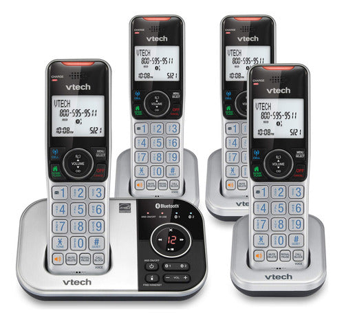 Teléfono Inalámbrico Bluetooth Vtech Vs112-4 Dect 6.0 Con Atendi - Aceptable (Reacondicionado)
