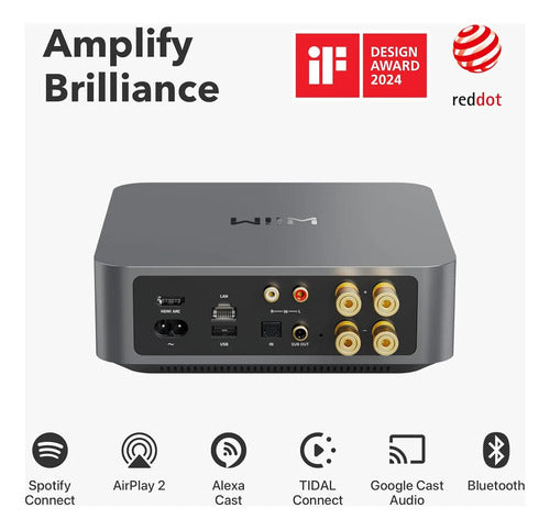 Wiim Amp Amplificador Streamer Multiroom 120w Space Gray Amp Space Gris