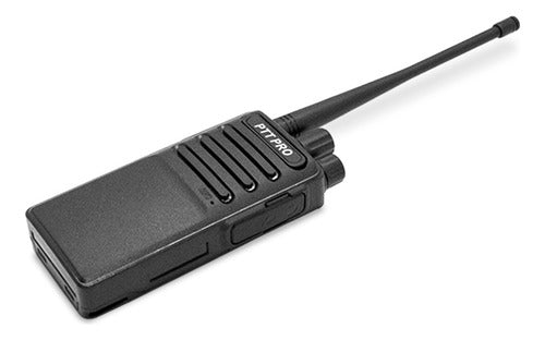 Walkie Talkie Ptt Pro Pro 1000 Uhf Negro 1 Radio 2 Km Negro Uhf