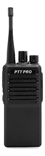Walkie Talkie Ptt Pro Pro 1000 Uhf Negro 1 Radio 2 Km Negro Uhf