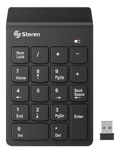 Teclado Steren Com-633 Membrana Negro Numérico Negro