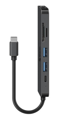 Hub Usb Steren Usb-4740 5 Puertos 10 Cm Aluminio