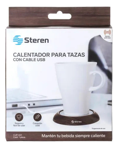 Calentador Usb Para Tazas Steren Modelo Cup-001 Marrón Huevo