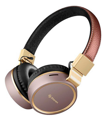Audífonos Bluetooth Vintage Con Reproductor Mp3 Aud-800caz Marrón