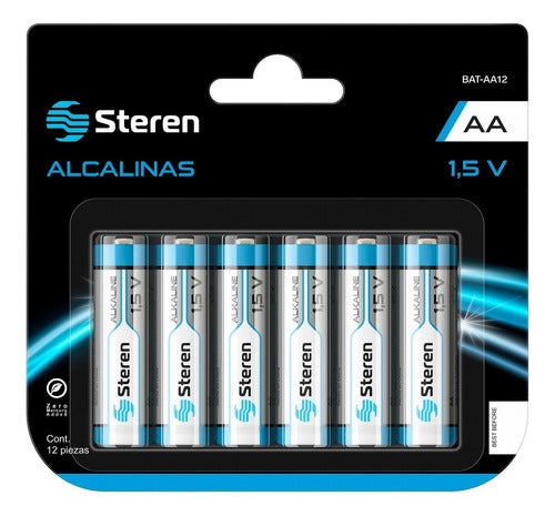 Pilas Alcalinas Steren Bat-aa12 Aa 12 Unidades 1.5v
