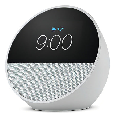 Amazon Echo Spot Bocina Inteligente Pantalla Con Reloj White Blanco