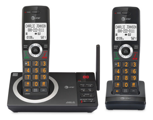 Teléfono At&t Inalámbrico Cl82218 Inalámbrico Color Negro - Bueno (Reacondicionado)