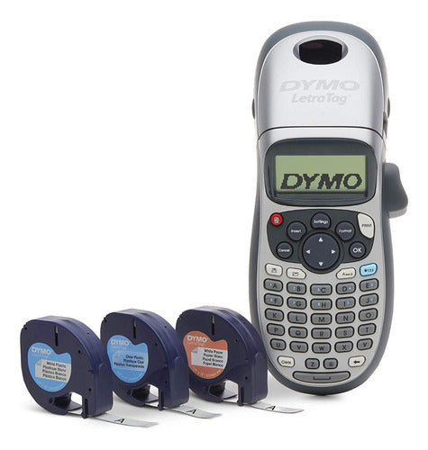 Rotulador Dymo Letratag Lt100h Plus + 3 Cintas Gris