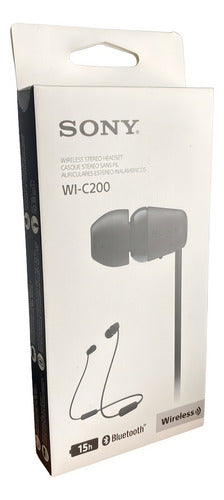 Audífonos Sony Wi-c200 In-ear Inalámbricos Bluetooth Negro Negro