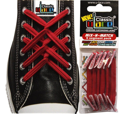 Ulace Classic Agujetas Para Tenis 8 Cm Rojo
