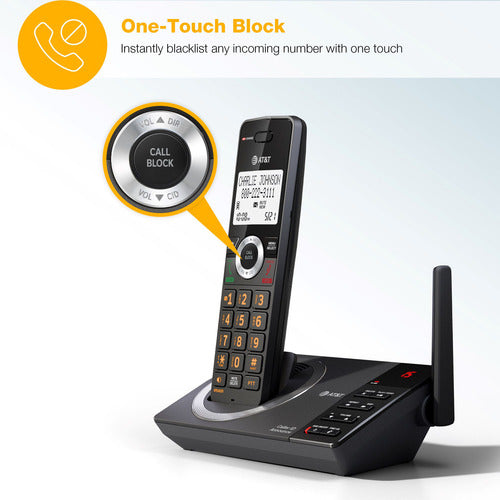 Teléfono Inalámbrico At&t Cl82318 Bloqueo Llamadas Negro