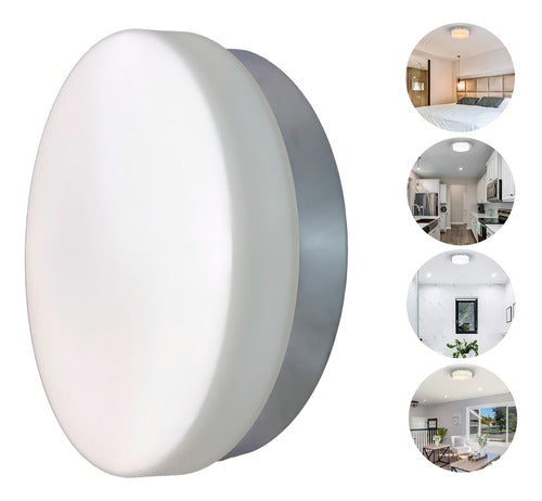 Paquete 6 Lámparas De Plafón Homefits 20300151 Led 15w Cromo Cromo