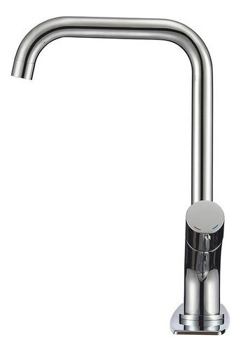 6 Mezcladoras Homefits 10100111 Monomando Acero Inoxidable Plateado/cromo Cromo Pulido