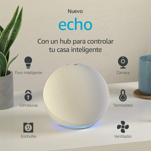 Asistente Virtual Amazon Echo Dot 5ta Gen Blanco Color Glaci Blanco
