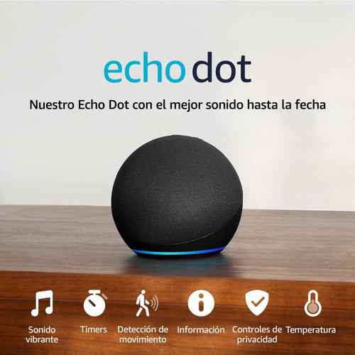 Amazon Echo Dot 5th Gen Alexa Parlante Inteligente Negro Negro