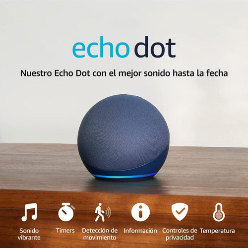Asistente Virtual Amazon Echo Dot 5ta Gen Azul Deep Sea Blue