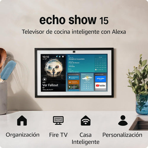 Amazon Alexa Echo Show 15 + Fire Tv Color Blanco Blanco