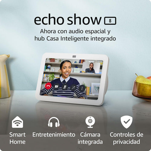Amazon Alexa Echo Show 8 3ra Gen Con Audio Espacial Blanco Blanco
