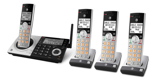 Teléfono Inalámbrico At&t Cl83407 4 Auriculares Contestadora Negro
