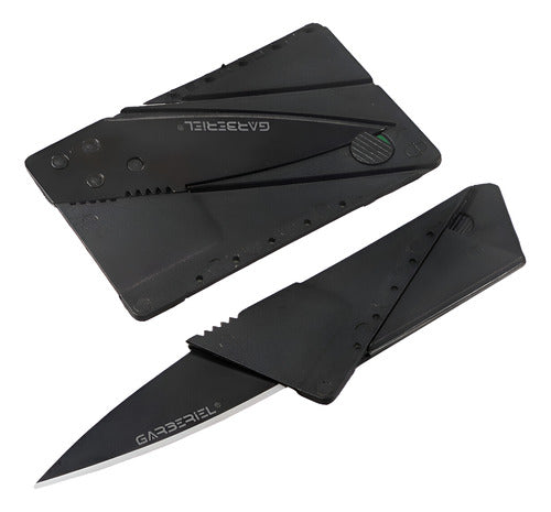 Navaja Cartera Liso Cuchillo Táctico Cómodo Paquete 10 Pzas Negro