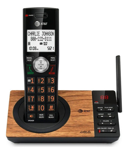 Teléfono Inalámbrico At&t Cl82167 Dect 6.0 Contestadora Negro