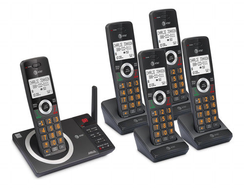 Teléfono Inalámbrico At&t Cl82518 5 Auriculares Contestadora Negro