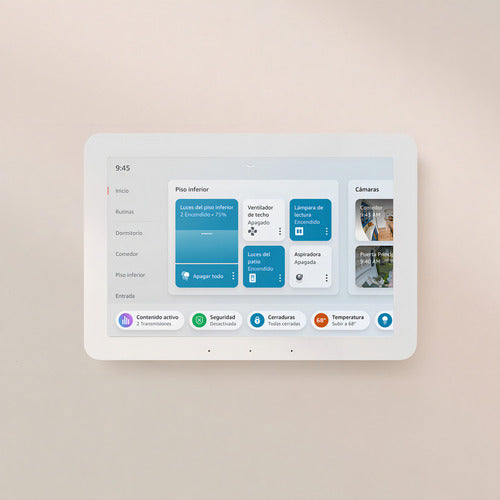 Amazon Echo Hub Blanco Panel Control Hogar Inteligente Alexa Blanco