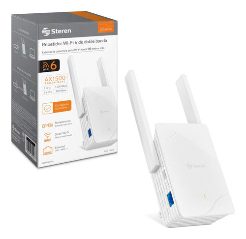 Repetidor Wi-fi 6 Steren Com-8400+ Extensor Doble Banda