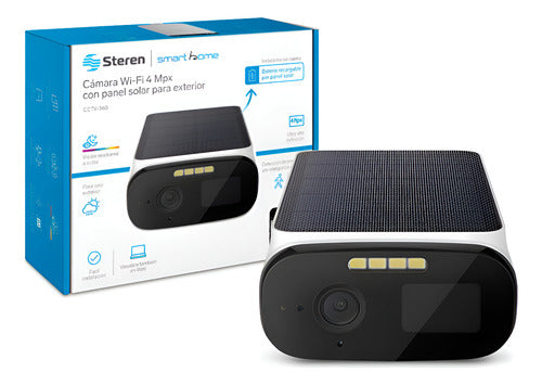 Cámara De Seguridad Wi-fi 4 Mpx Fija Con Panel Solar, Para E Blanco