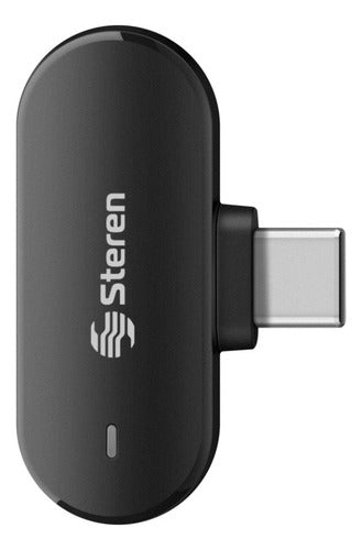 Micrófono Steren Mic-9050 Negro De Solapa Usb C - Negro
