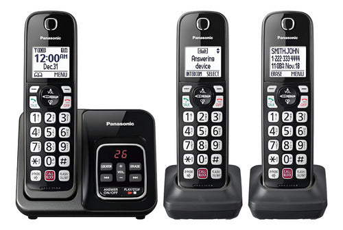 Teléfono Inalámbrico Panasonic Con Contestador Automático Color Negro - Bueno (Reacondicionado)