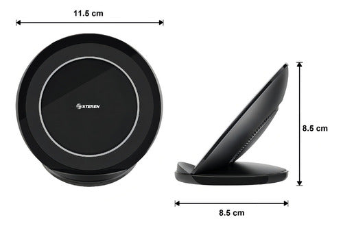 Cargador Inalámbrico Steren Eli-940 Qi Negro - Negro