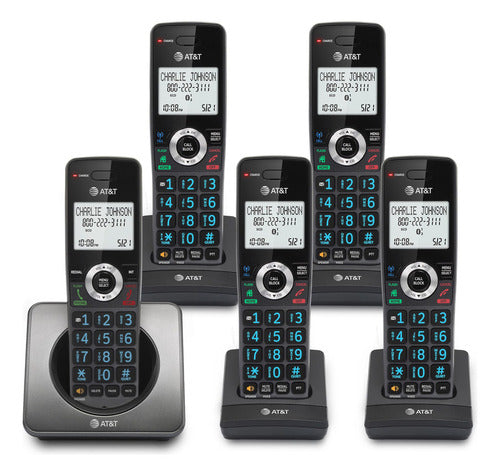 Teléfono Residencial Inalámbrico At&t Gl2101-5 Dect 6.0 De 5 - Bueno (Reacondicionado)