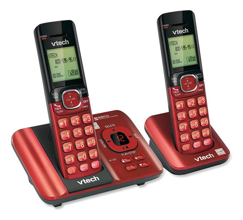 Teléfono Inalámbrico Vtech Modelo Cs6529-26 Rojo - Rojo